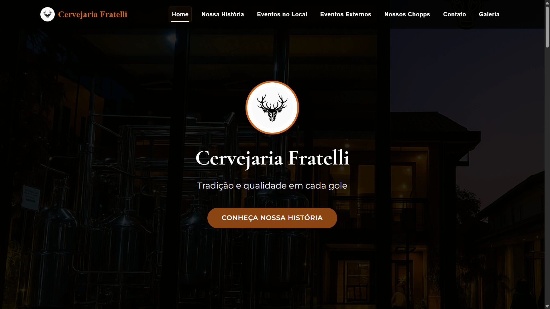 Site Cervejaria Fratelli
